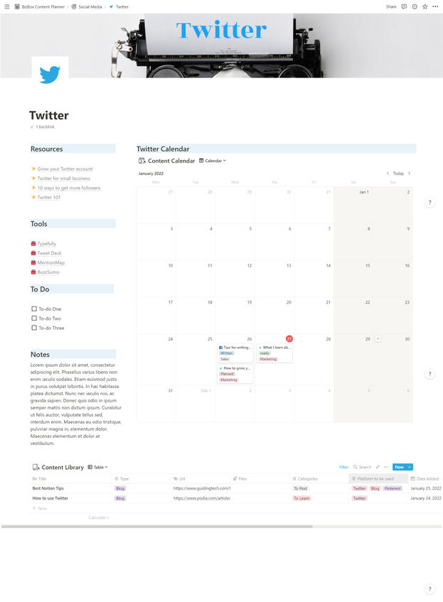 Content planner